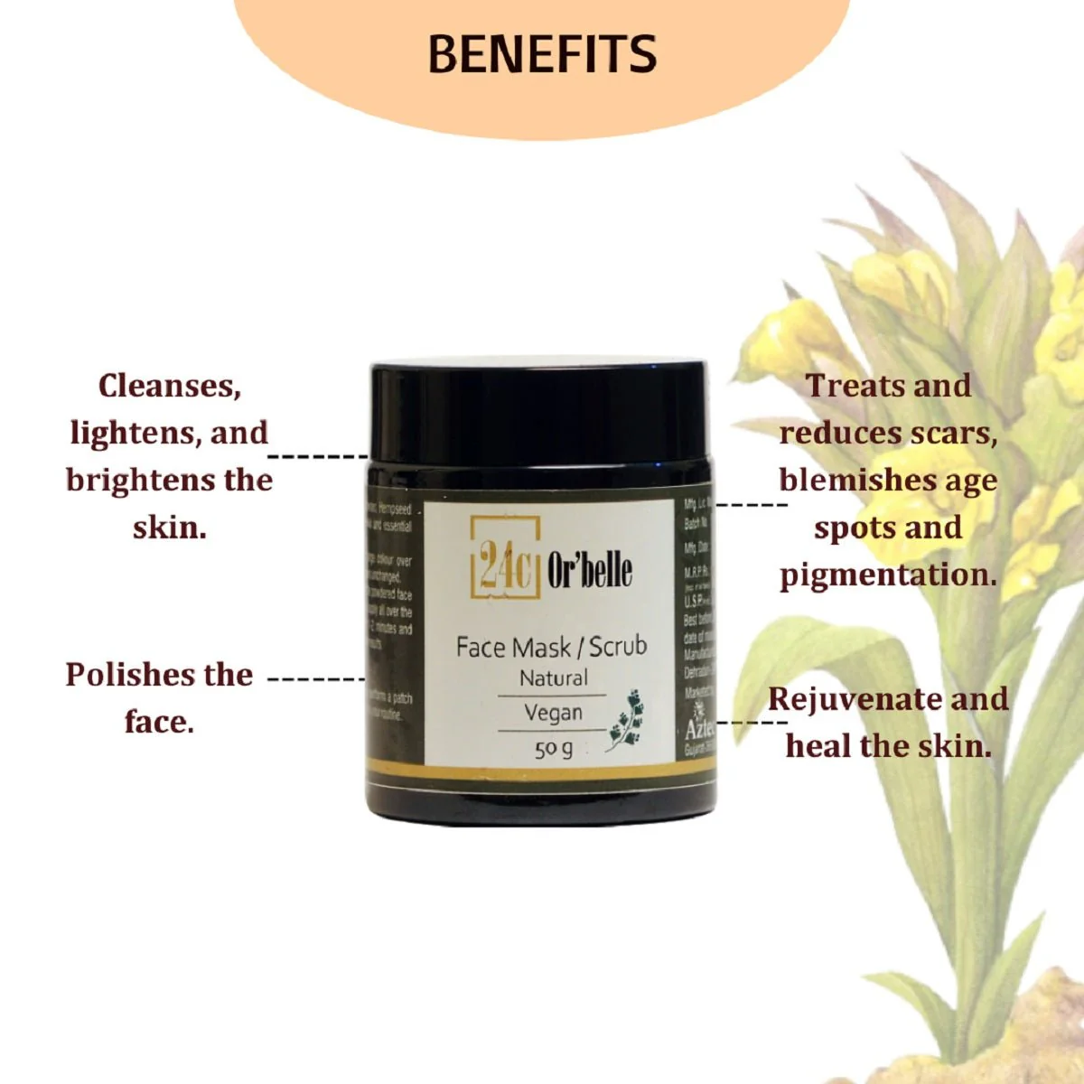 Face Mask Scrub - Pure, Organic Exfoliation - Image 4