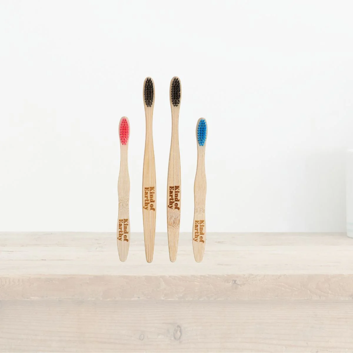 Family Bamboo Toothbrush Set | 2 Adult 2 Kids Brushes & Tongue Cleaner - Image 2