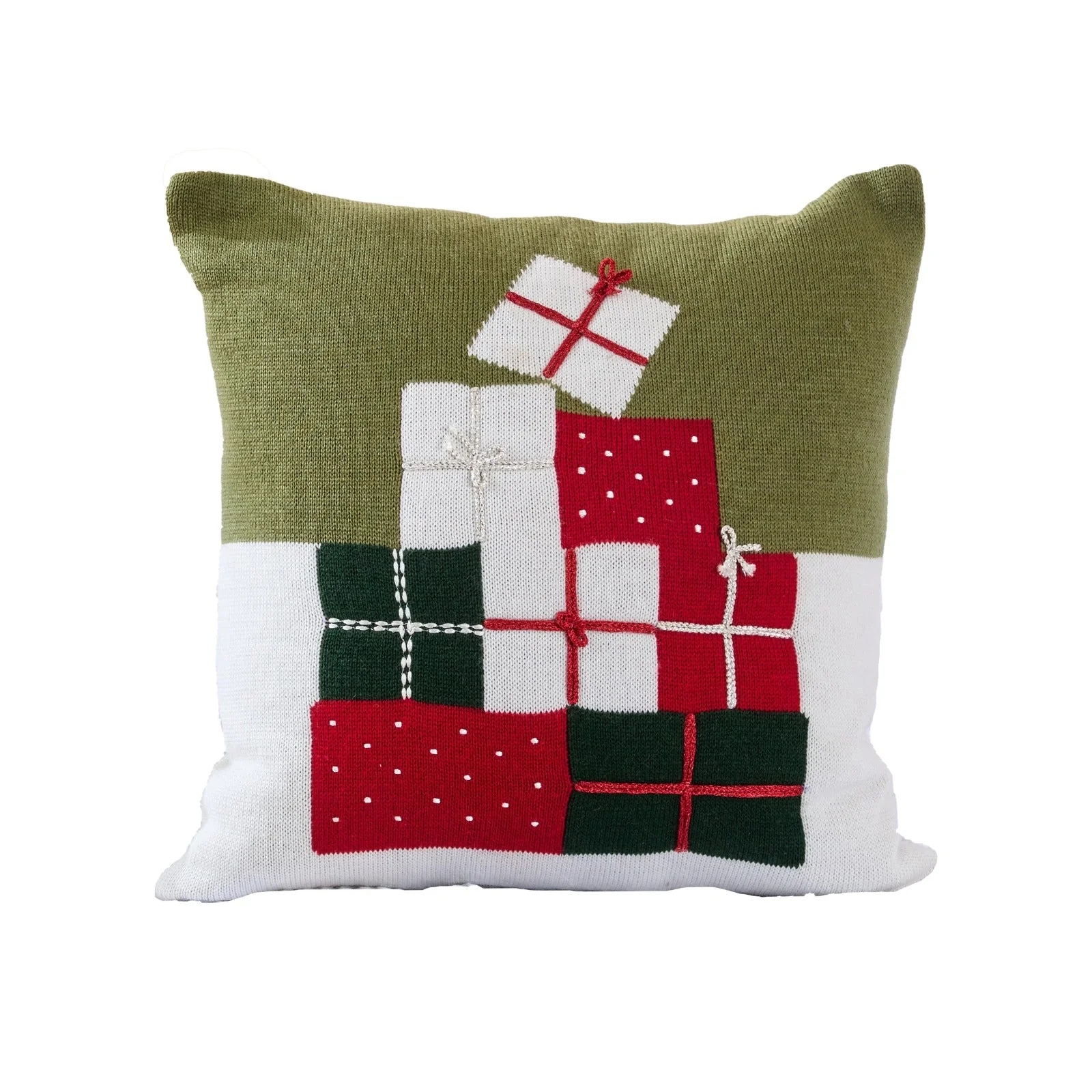 Festive Knit Bloom Cushion | Textured Decorative Cushion - Image 3