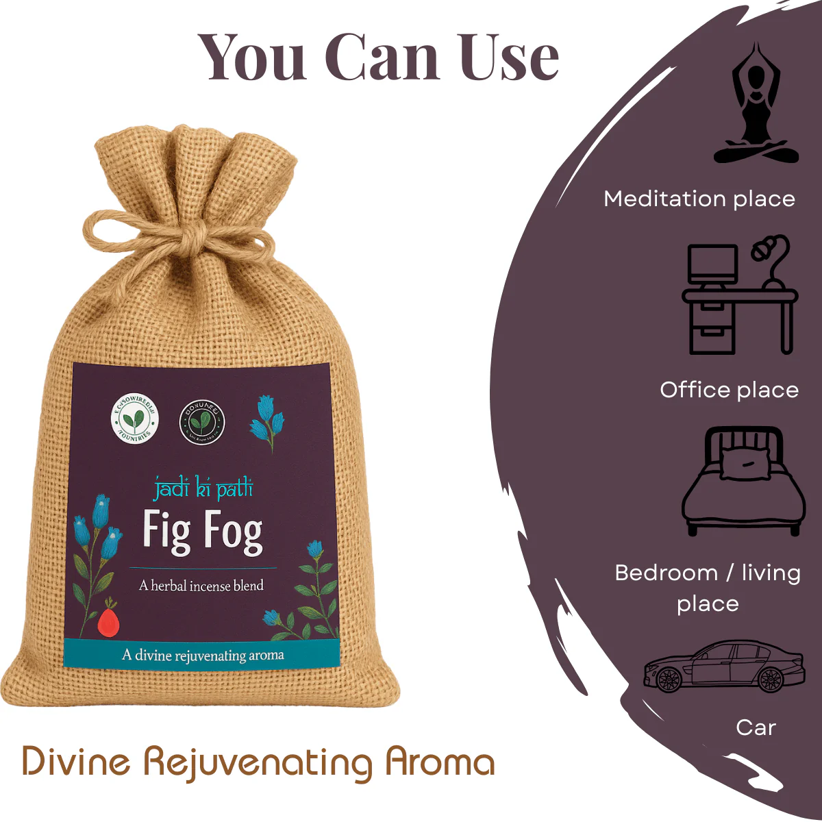 Fig Fog Aroma Pouch | Exotic Wild Fig Fragrance |Natural Air Freshener - Image 3