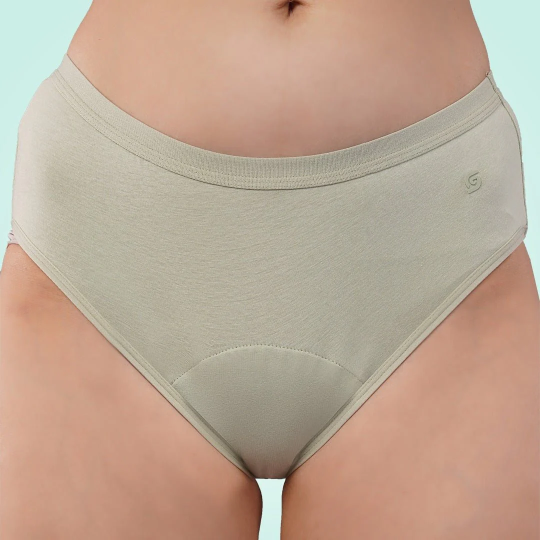 Fig Green Cotton Period Panty (Hipster) (1 pc)