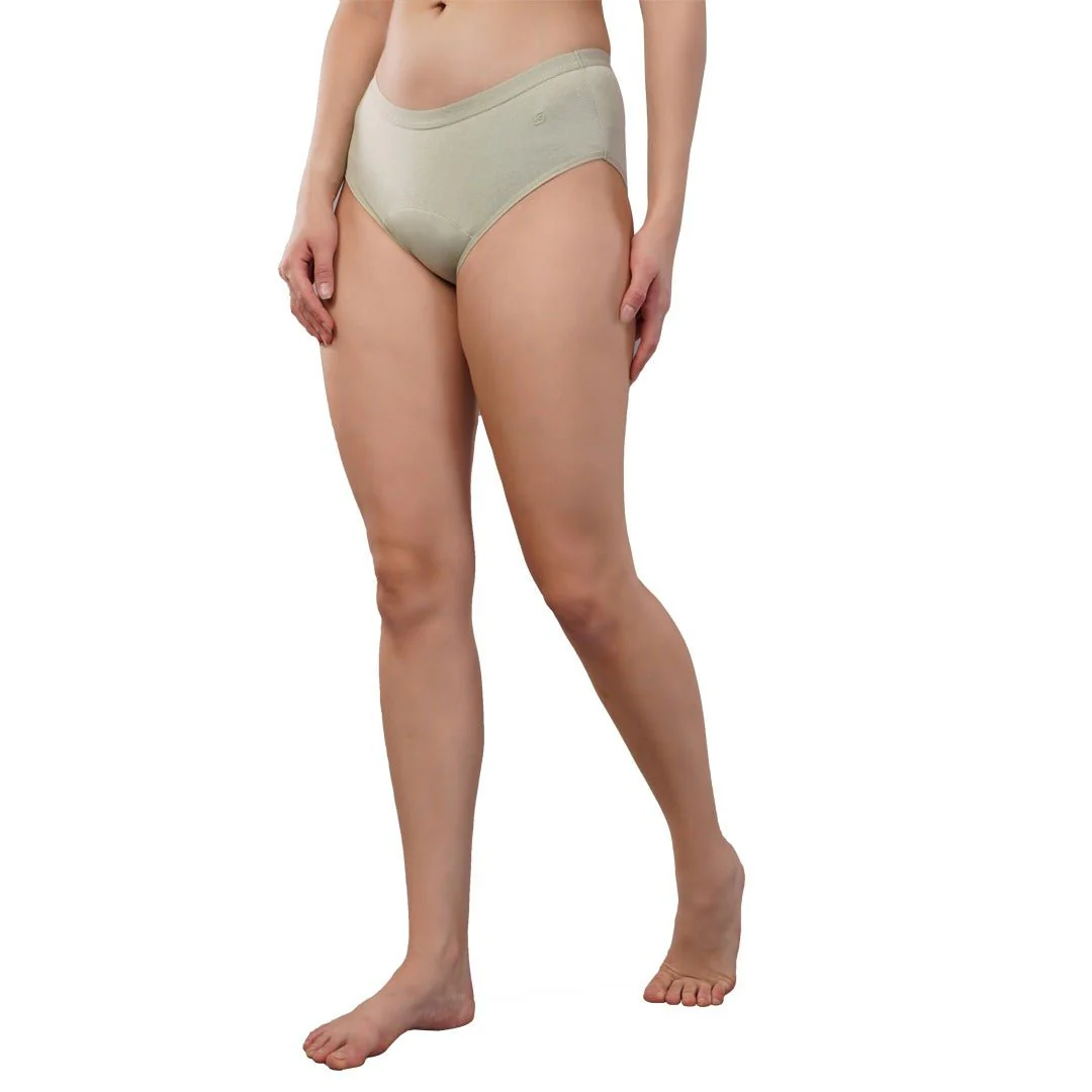 Fig Green Cotton Urine Leak Panty (Hipster) (1 pc) - Image 3