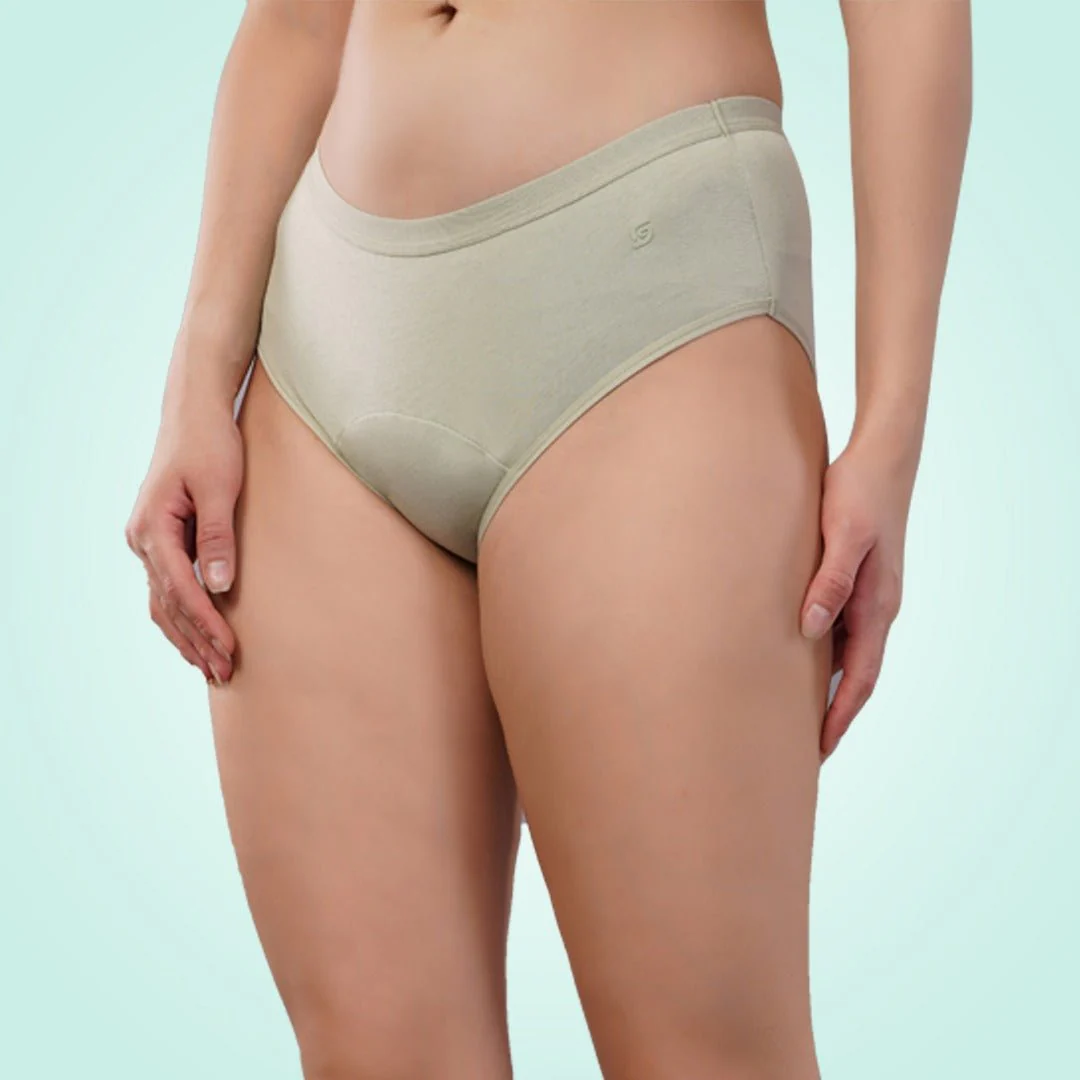 Fig Green Cotton Urine Leak Panty (Hipster) (1 pc) - Image 4