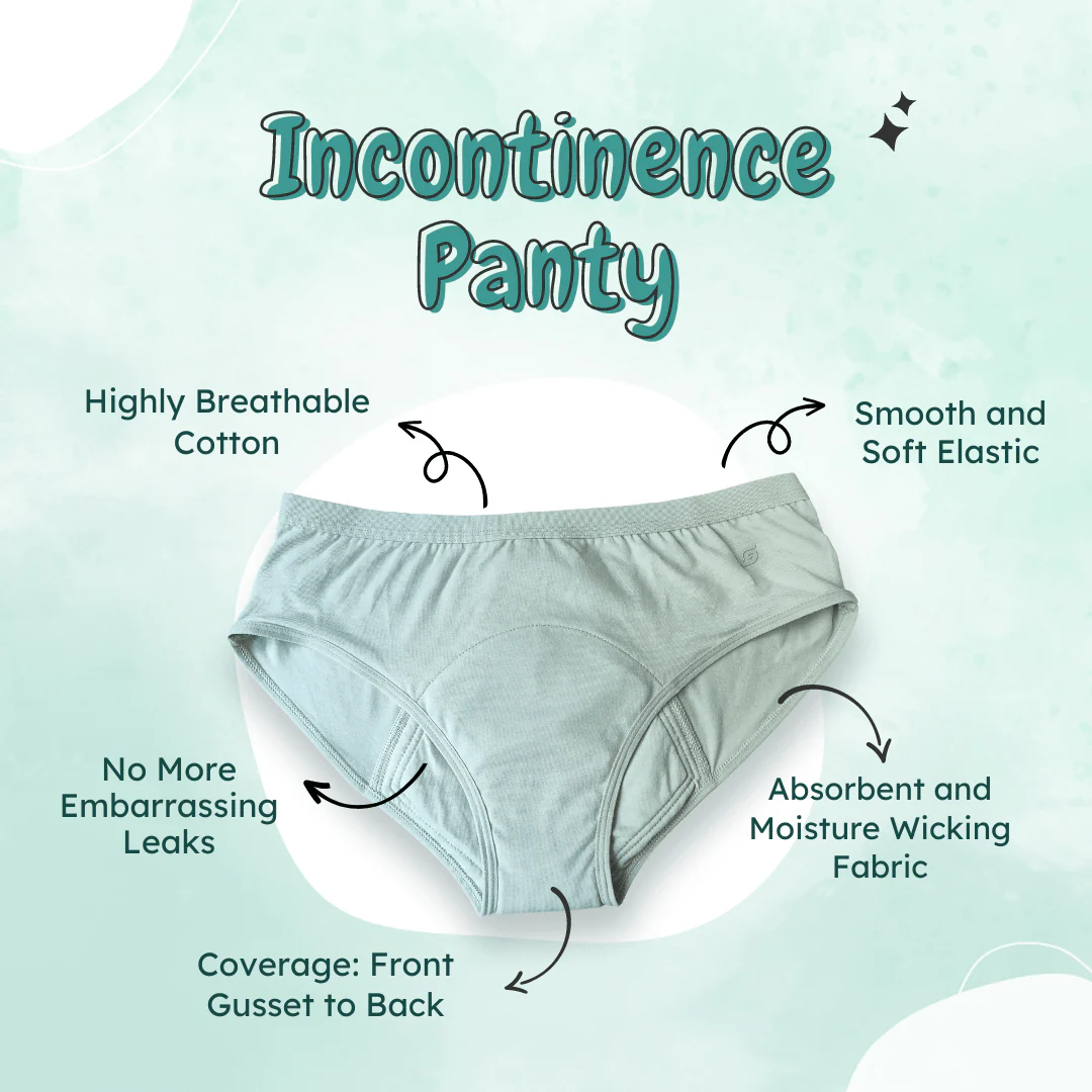 Fig Green Cotton Urine Leak Panty (Hipster) (1 pc) - Image 7