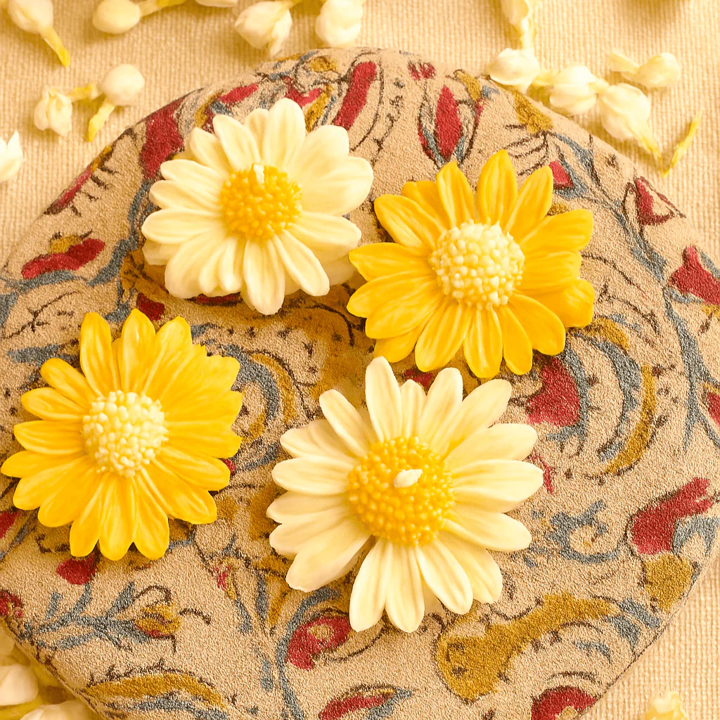 Floating Daisy Candle Set of 4 | Diwali Pooja & Home Decor - Image 2