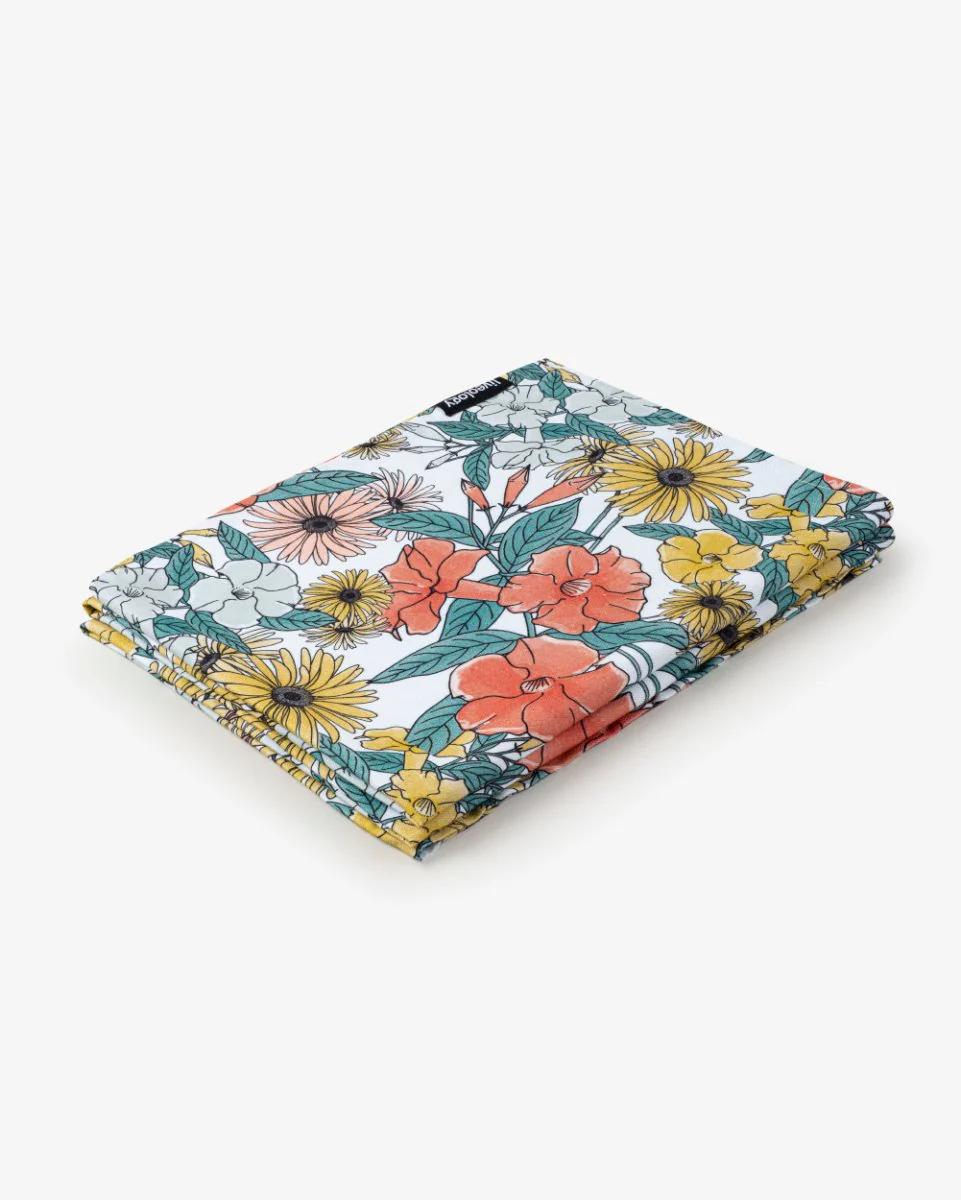 Bamboo & Cotton Blend Printed Beach Towel | Flora - Image 5