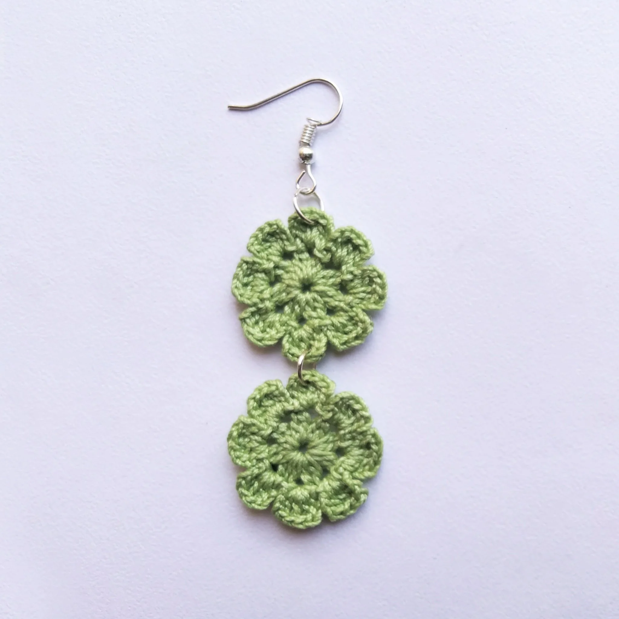 Floral Diva- Handmade Crochet Earring - Image 3