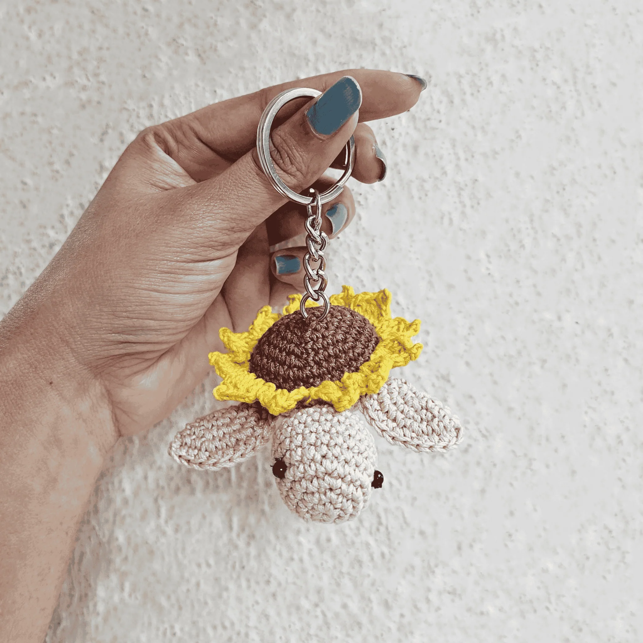Petalback Sunflower Turtle Keychain – Cute & Eco-Friendly Accessory