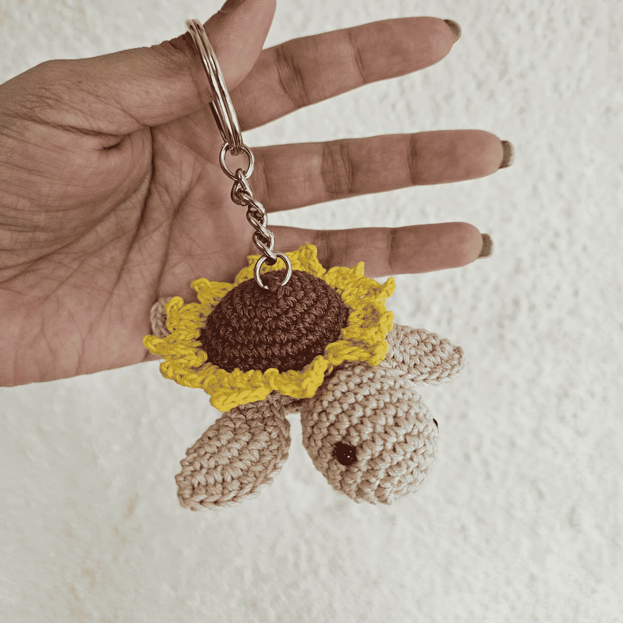 Petalback Sunflower Turtle Keychain – Cute & Eco-Friendly Accessory - Image 2