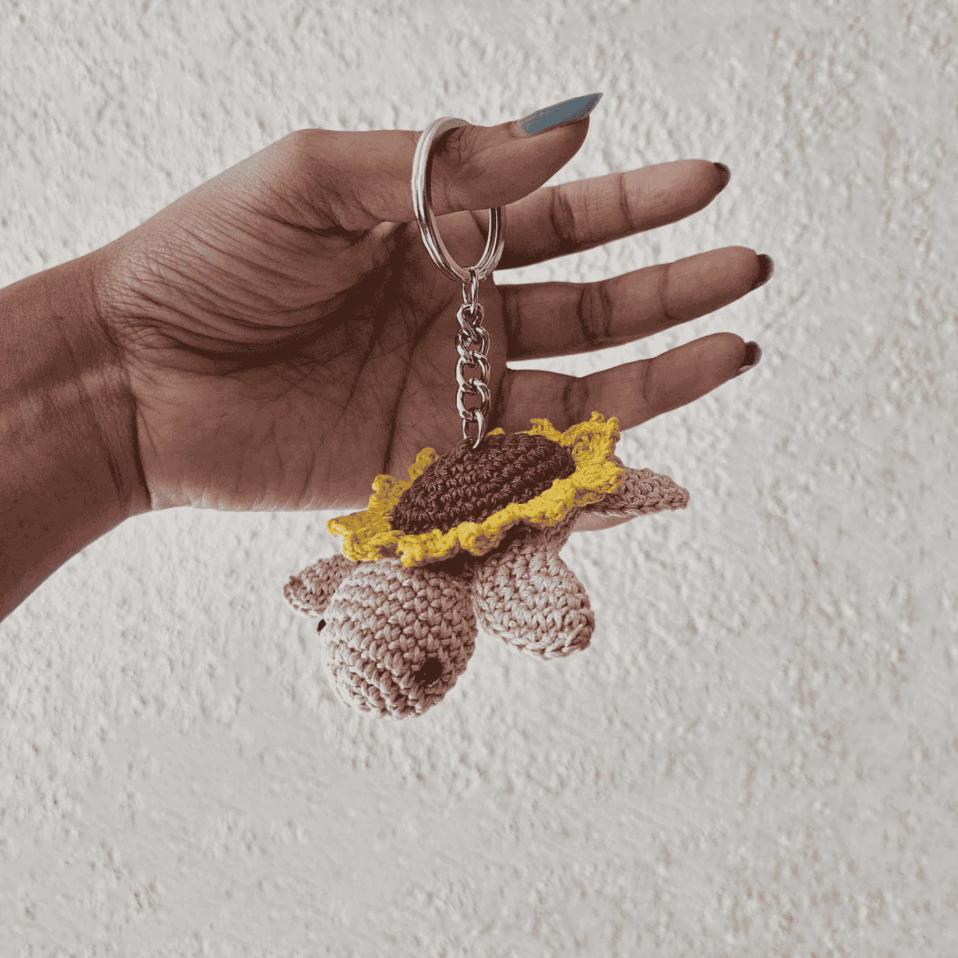 Petalback Sunflower Turtle Keychain – Cute & Eco-Friendly Accessory - Image 3