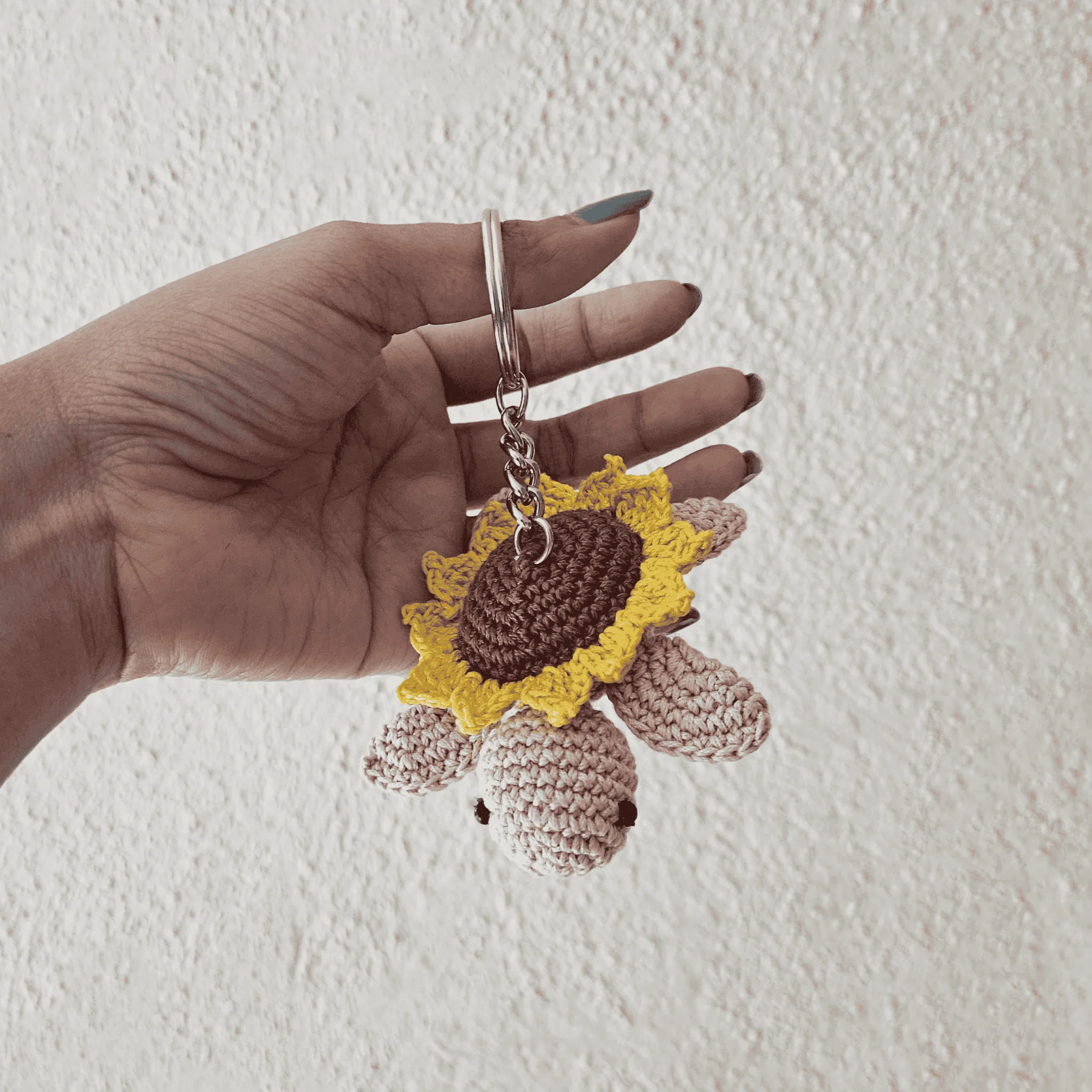 Petalback Sunflower Turtle Keychain – Cute & Eco-Friendly Accessory - Image 4