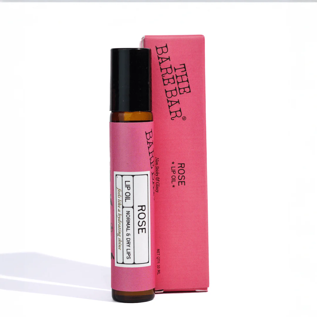 Floral Rose Lip Oil with Natural Glow