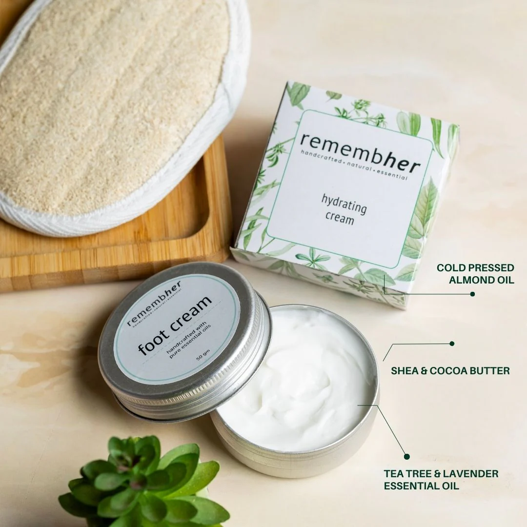 Foot Cream for Dry & Cracked Heels | Cocoa & Shea Butter with Tea Tree