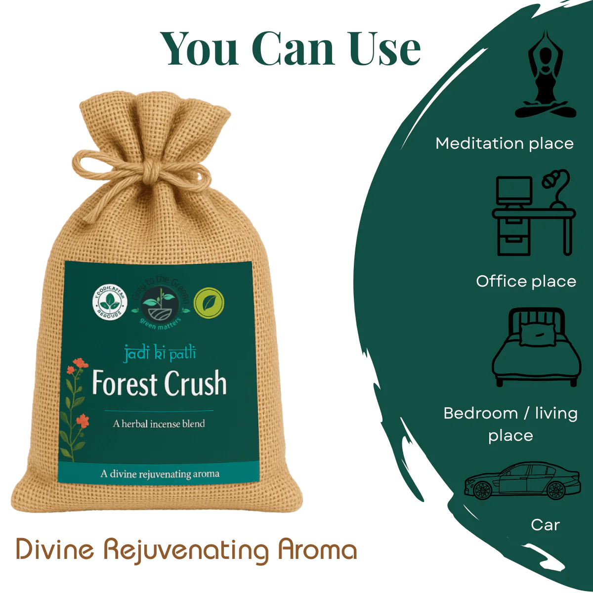 Forest Crush Aroma Pouch | Deep Woody Forest Fragrance | Natural Aroma - Image 3