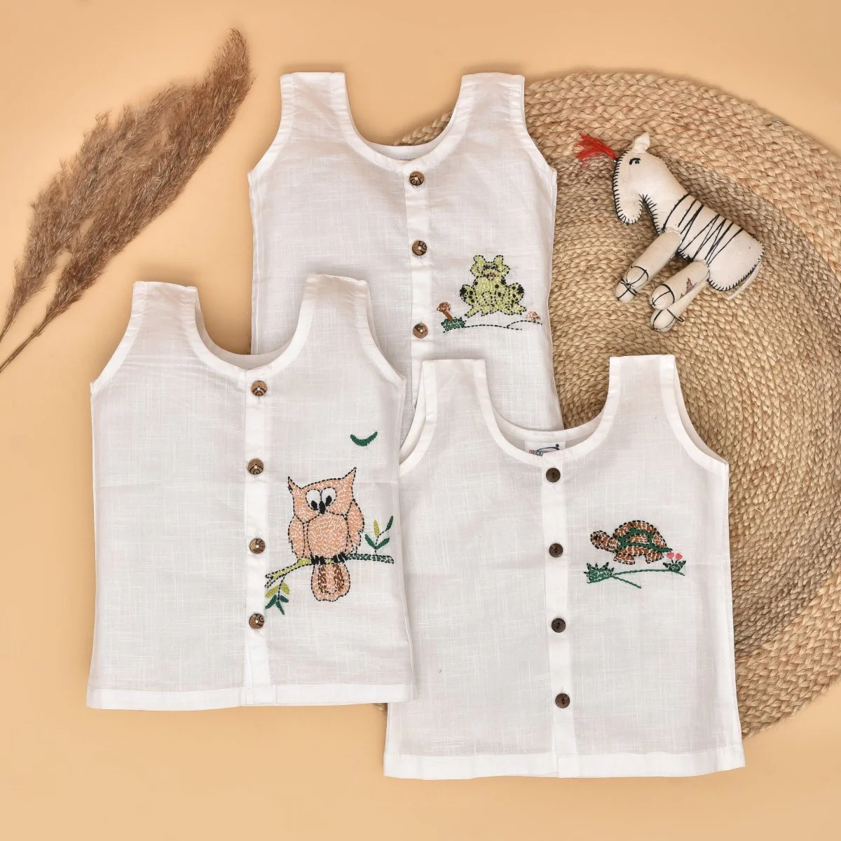Forest Friends Trio-Pure Cotton Baby Jabla Set of 3 - Image 10