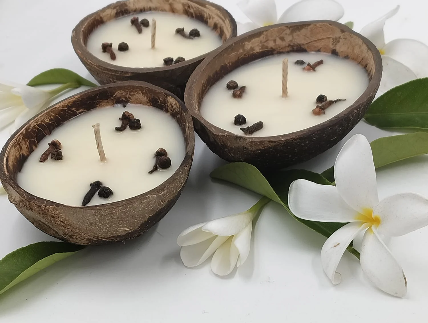 Fragrant Coconut Shell Candles | Eco-Friendly Handmade Natural Decor - Image 2