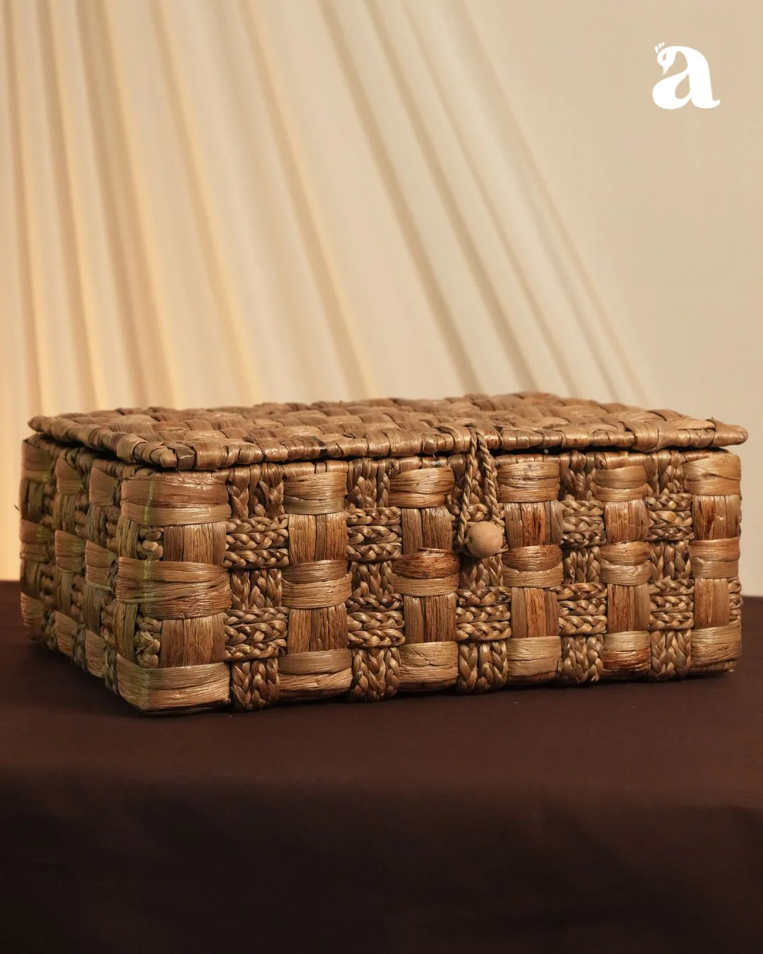French Braided Box White | Handcrafted Woven Storage & Organizer - Image 3