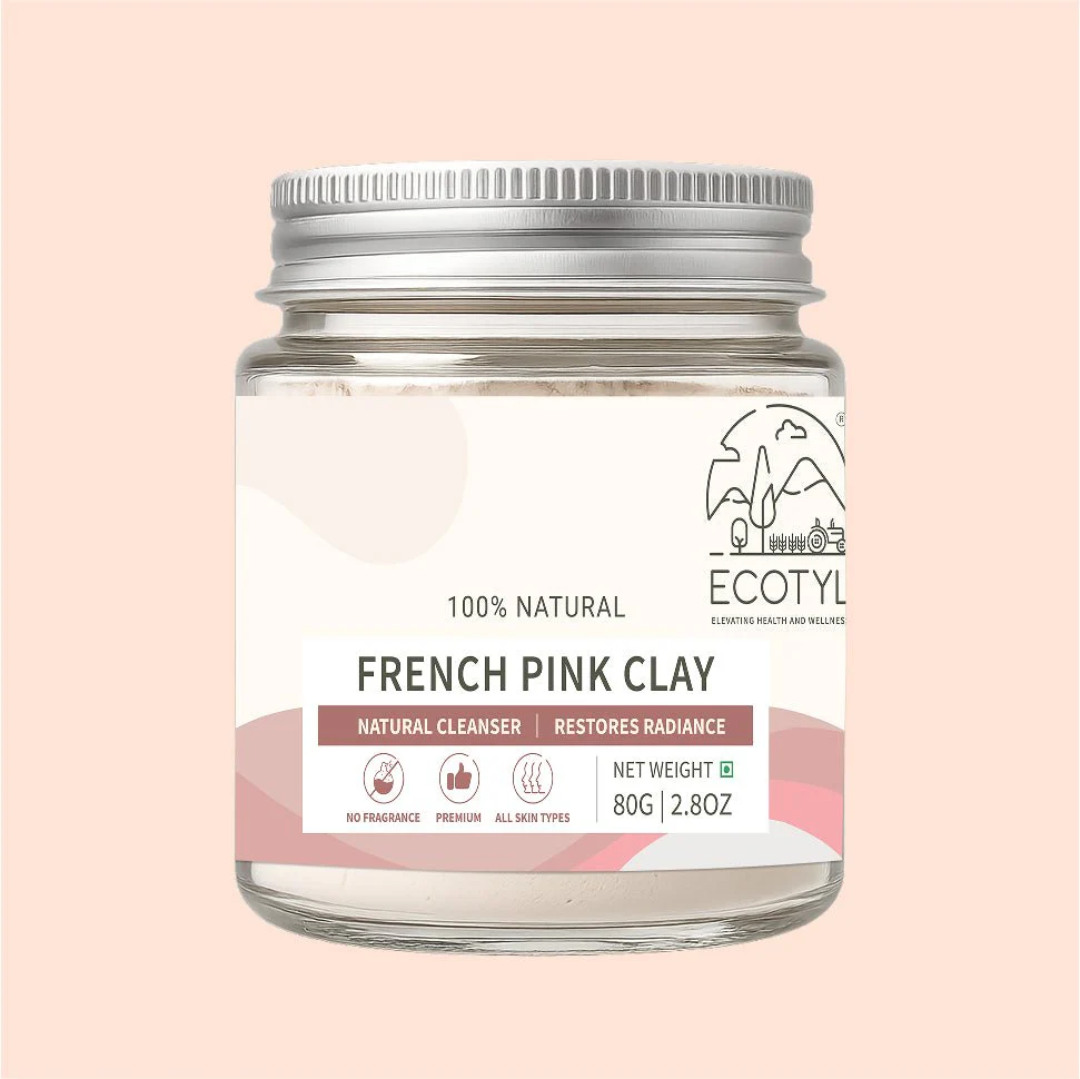 French Pink Clay | Gentle Detox Clay | Skin Brightening | 80g