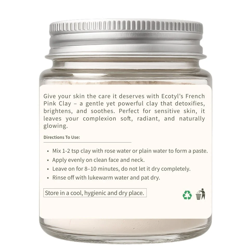 French Pink Clay | Gentle Detox Clay | Skin Brightening | 80g - Image 7