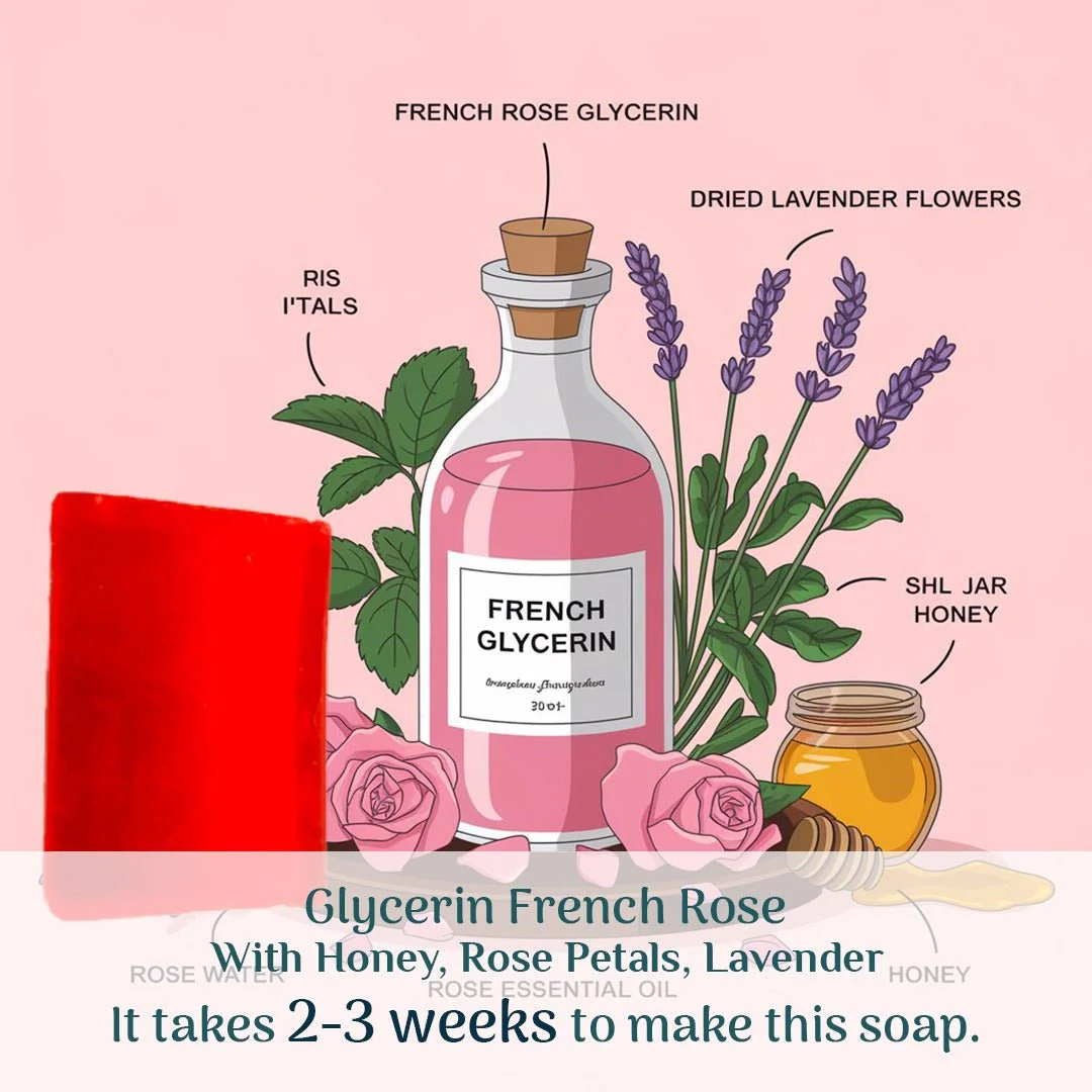French Rose Glycerin Bathing Bar | Pack of 2 - Image 3