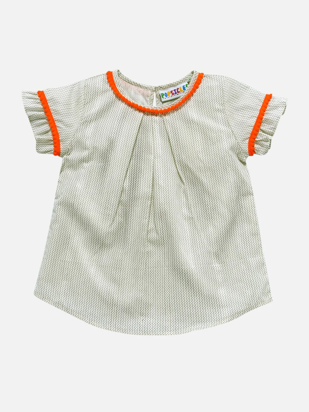 Girls Frost Top & Short Set White & Blue – Regular Fit Summer Outfit - Image 2