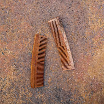 Full Neem Comb - Narrow and Wide - for Styling and Detangling - Image 3
