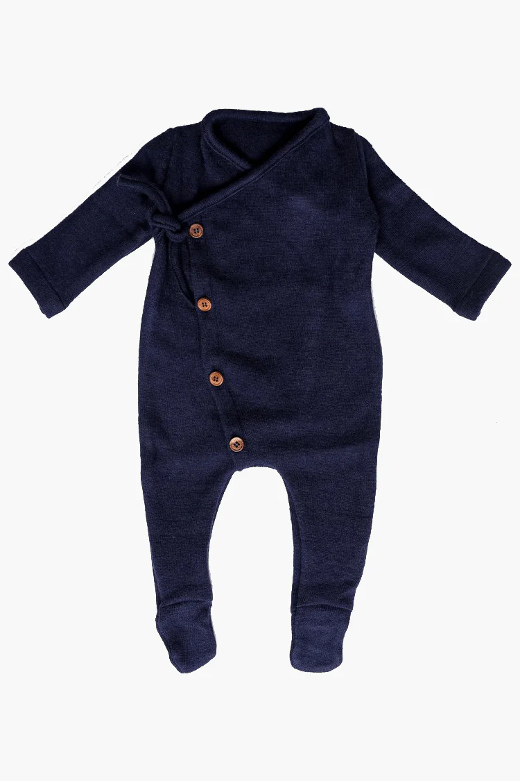 Full Onesie for Babies | Pure Wool Herbal Dyed Full Sleeved Tee - Image 3