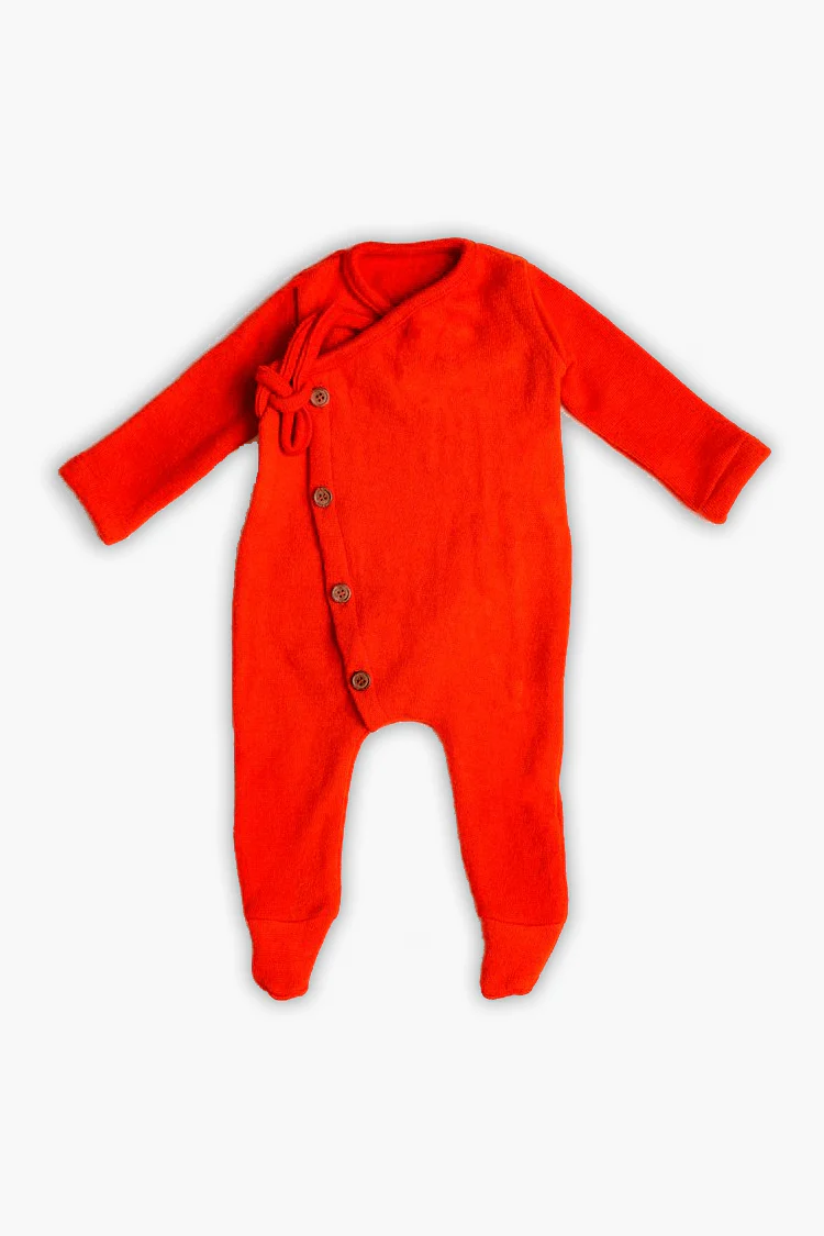 Full Onesie for Babies | Pure Wool Herbal Dyed Full Sleeved Tee - Image 4