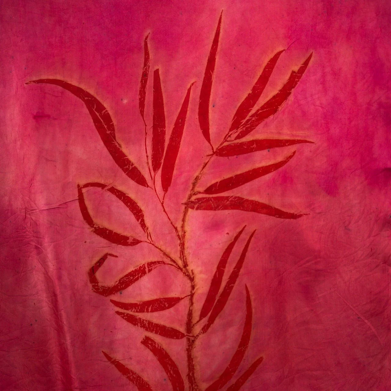 Fuschia Eucalyptus Silk Scarf – Handcrafted Natural Silk Stole - Image 5