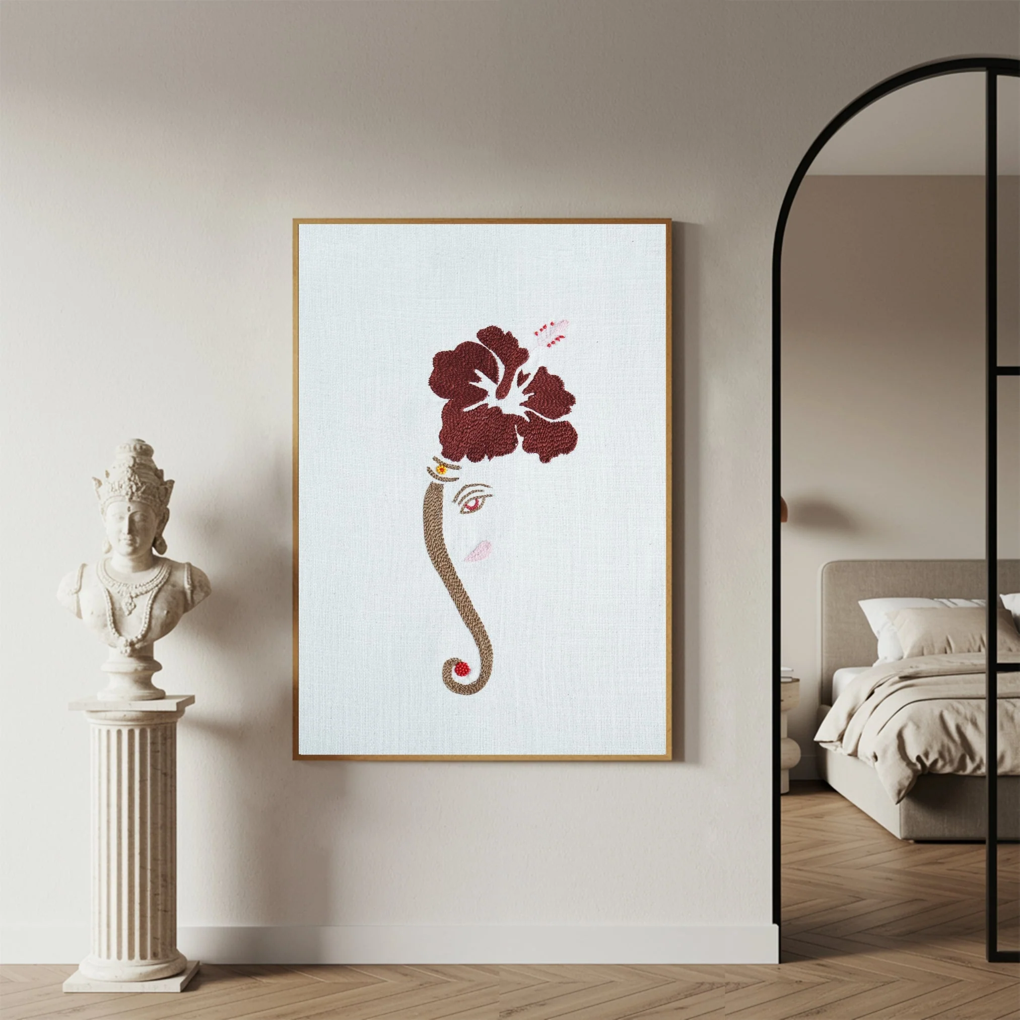 Gajavakra Wall Art – Trunk of Elephant | Unframed 12x8 Inch - Image 2