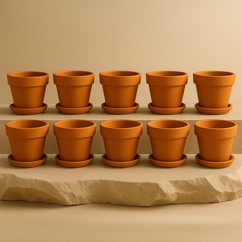 Gamla Planter Small 4 Inch | Terracotta Handmade Pot - Image 13