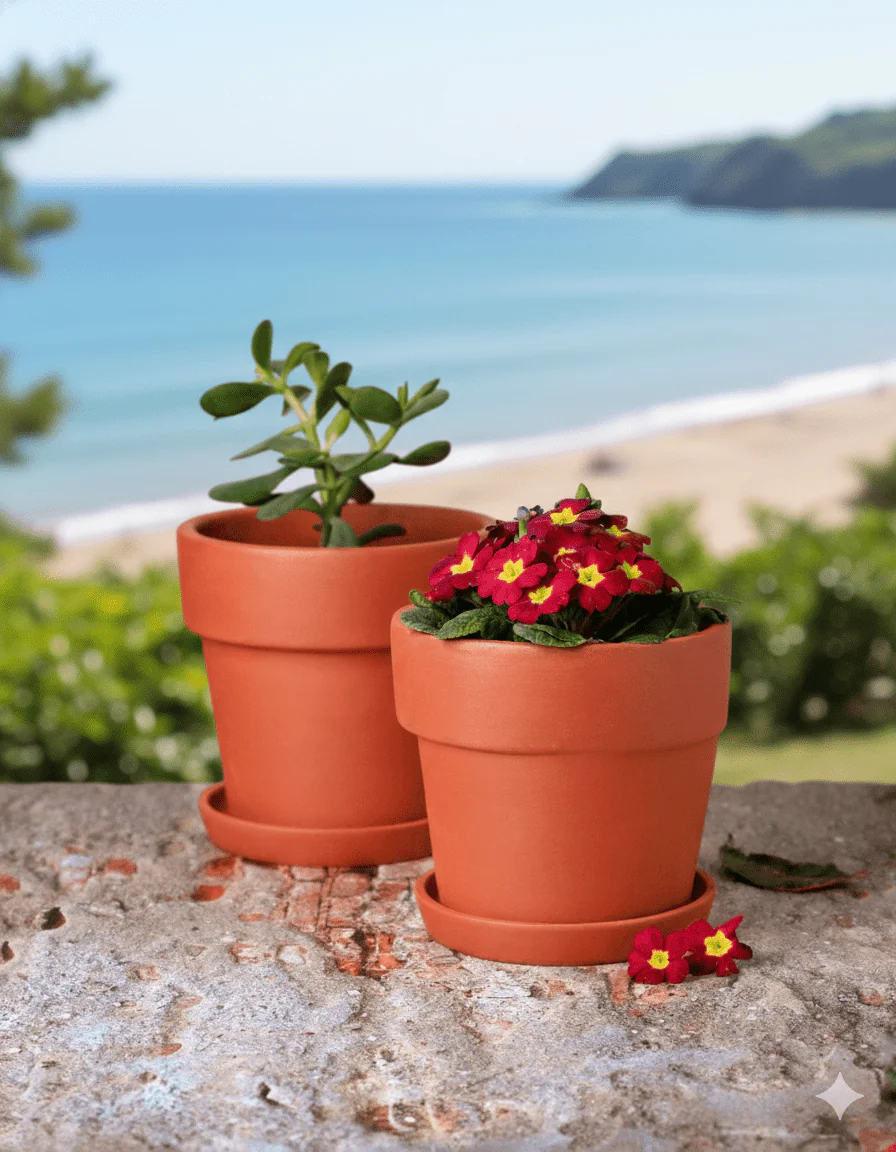 Gamla Planter Small 4 Inch | Terracotta Handmade Pot - Image 16
