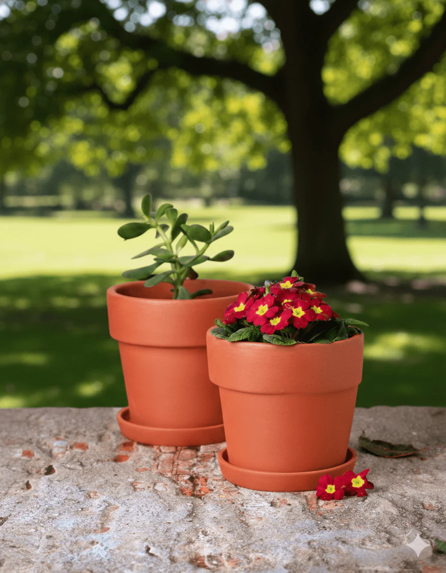 Gamla Planter Small 4 Inch | Terracotta Handmade Pot - Image 17