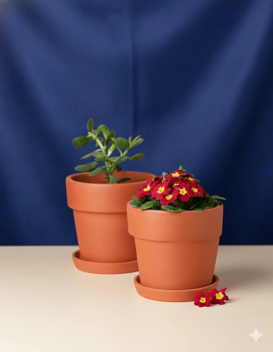 Gamla Planter Small 4 Inch | Terracotta Handmade Pot - Image 18