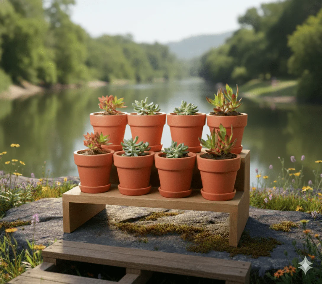 Gamla Planter Small 4 Inch | Terracotta Handmade Pot - Image 25
