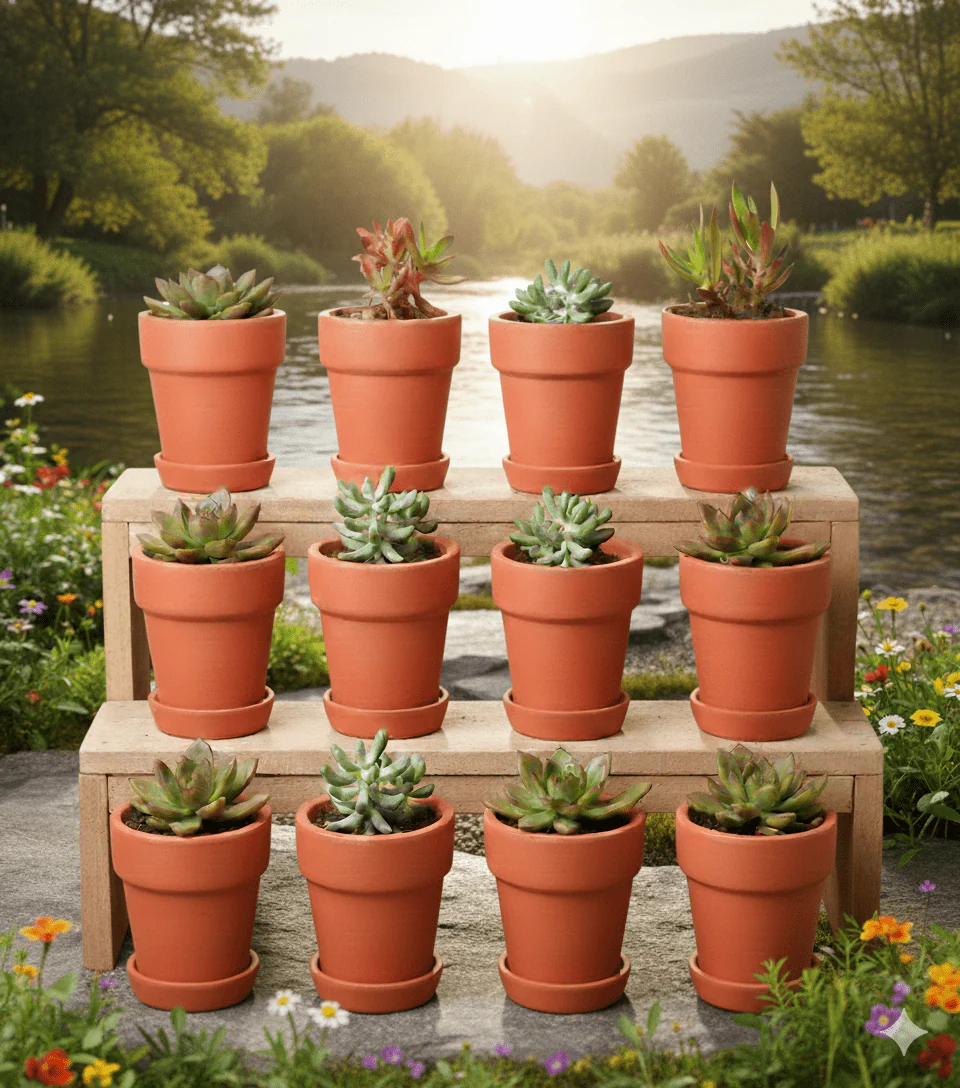 Gamla Planter Small 4 Inch | Terracotta Handmade Pot - Image 7