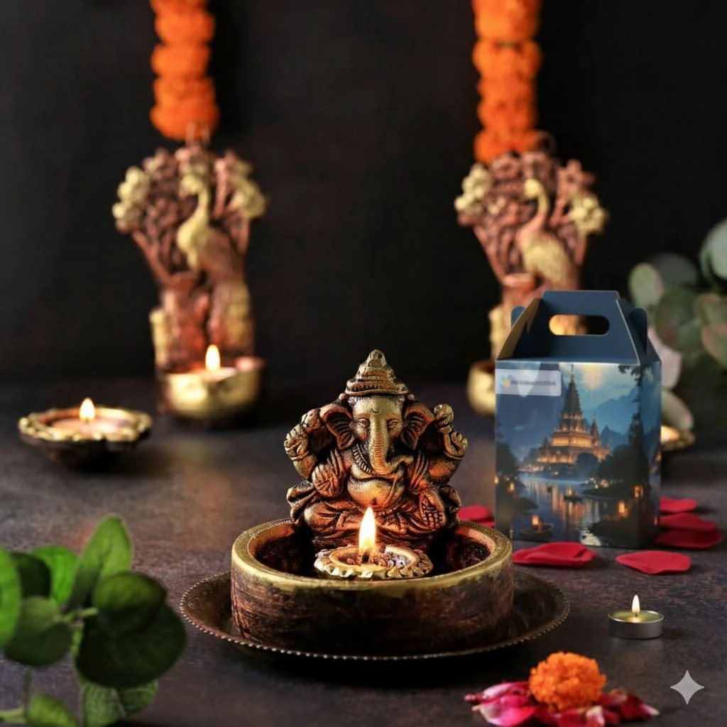 Ganesh Bowl Diya – Traditional Ethnic Decor - Image 5