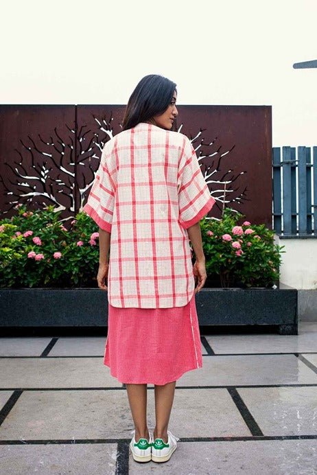 Gingham Cotton Midi Dress & Jacket - Image 2