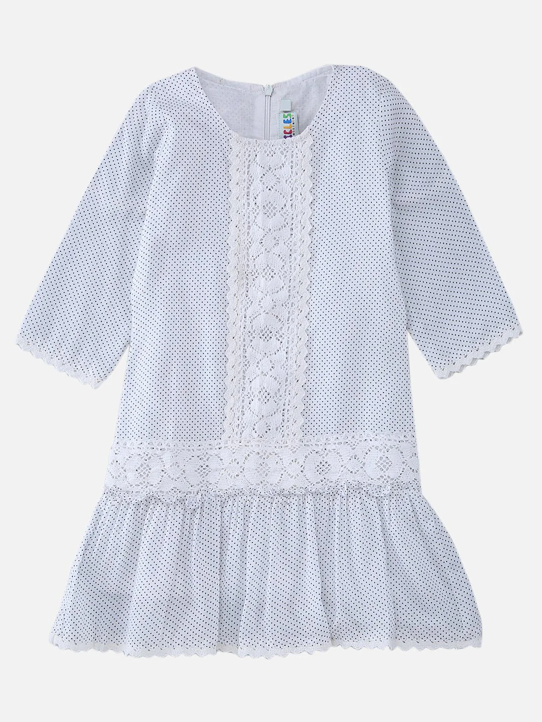 Girls Cotton Daisy Dress White – Comfortable Floral Summer Dress