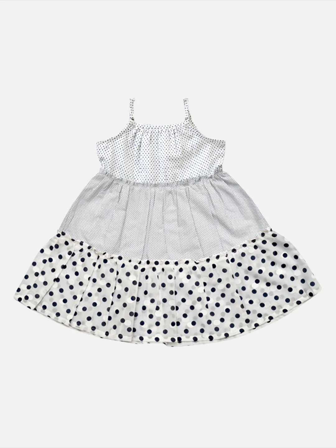 Girls Cotton Dodger Dress White & blac – Stylish Summer Outfit for Kid - Image 2