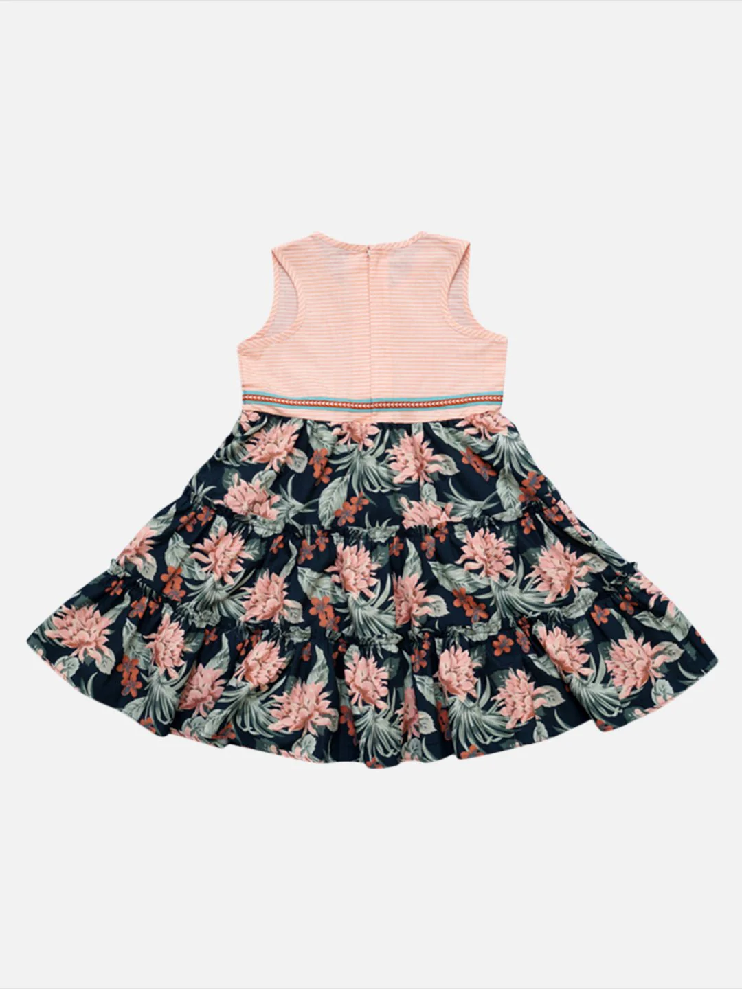 Girls Cotton Pickle Dress Peach – Comfortable Summer Dress for Kids - Image 2