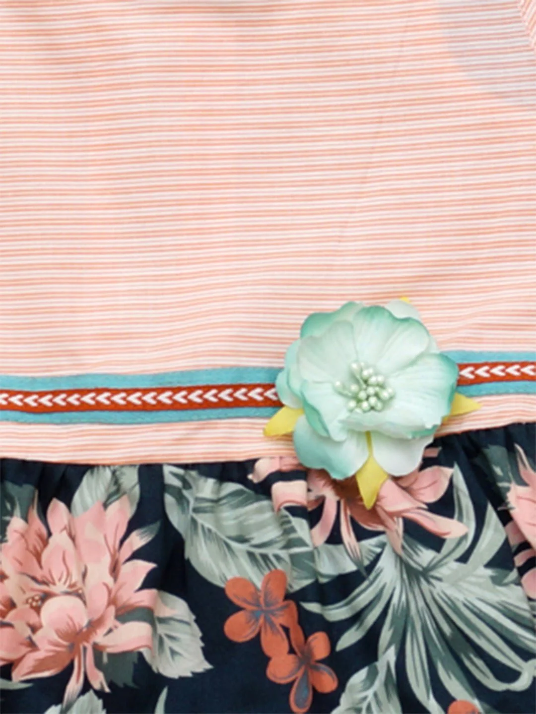 Girls Cotton Pickle Dress Peach – Comfortable Summer Dress for Kids - Image 3