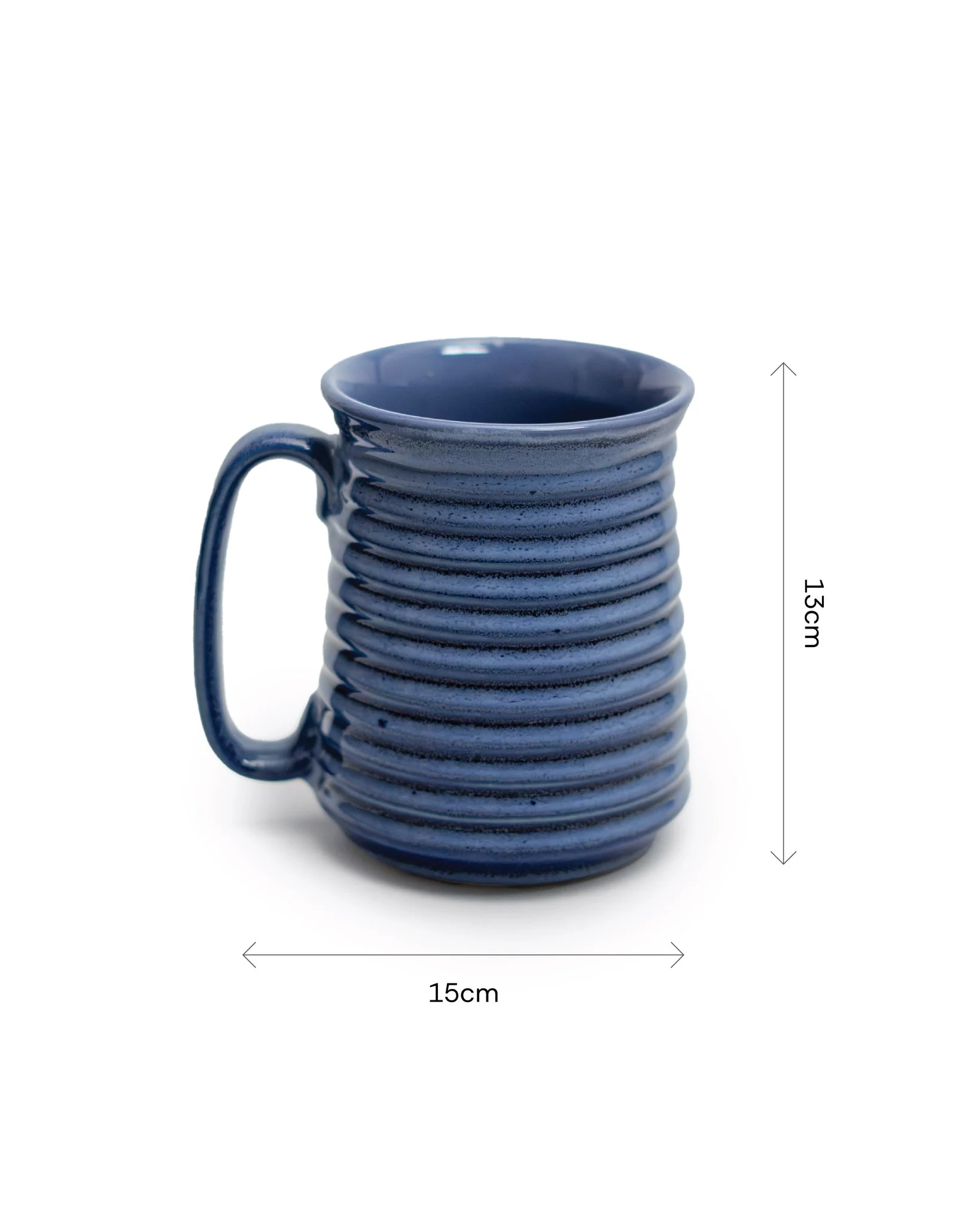 Glacier Ceramic Mug | Handmade Blue-White Coffee & Tea Mug - Image 3