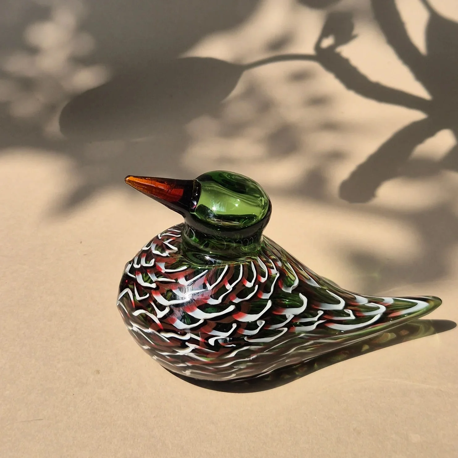 Glass Bird Figurine – Autumn Song Decorative Showpiece - Image 3