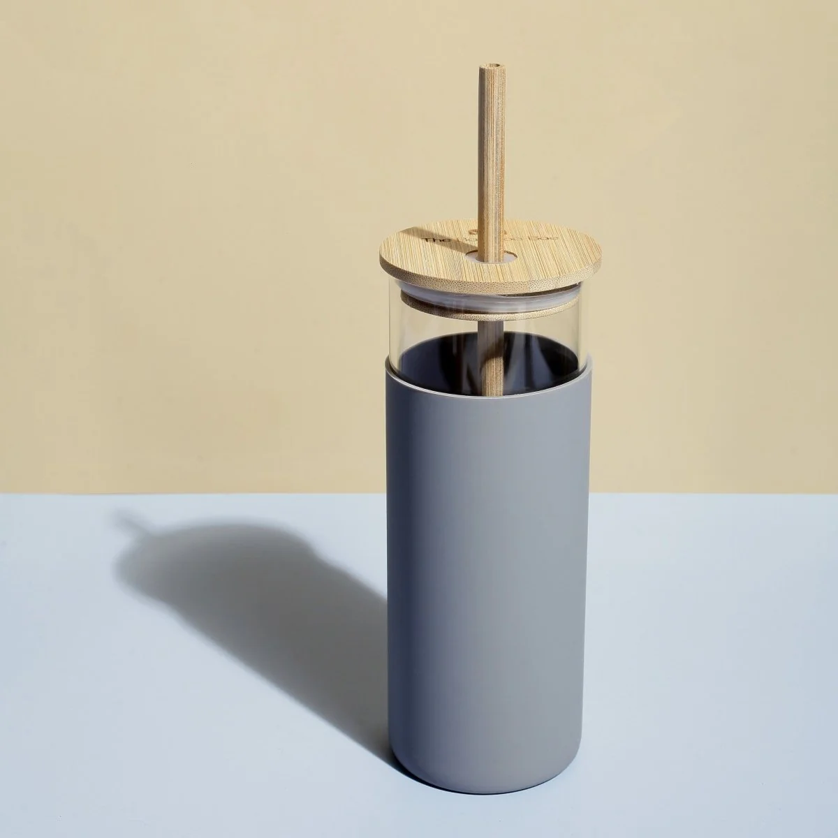 Glass Sipper With Bamboo Lid & Straw | Tumbler With Sleeve | Glass Water Bottle - Image 3