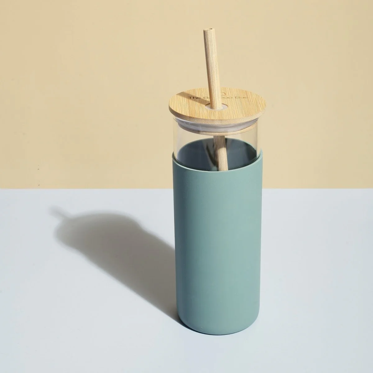 Glass Sipper With Bamboo Lid & Straw | Tumbler With Sleeve | Glass Water Bottle - Image 6