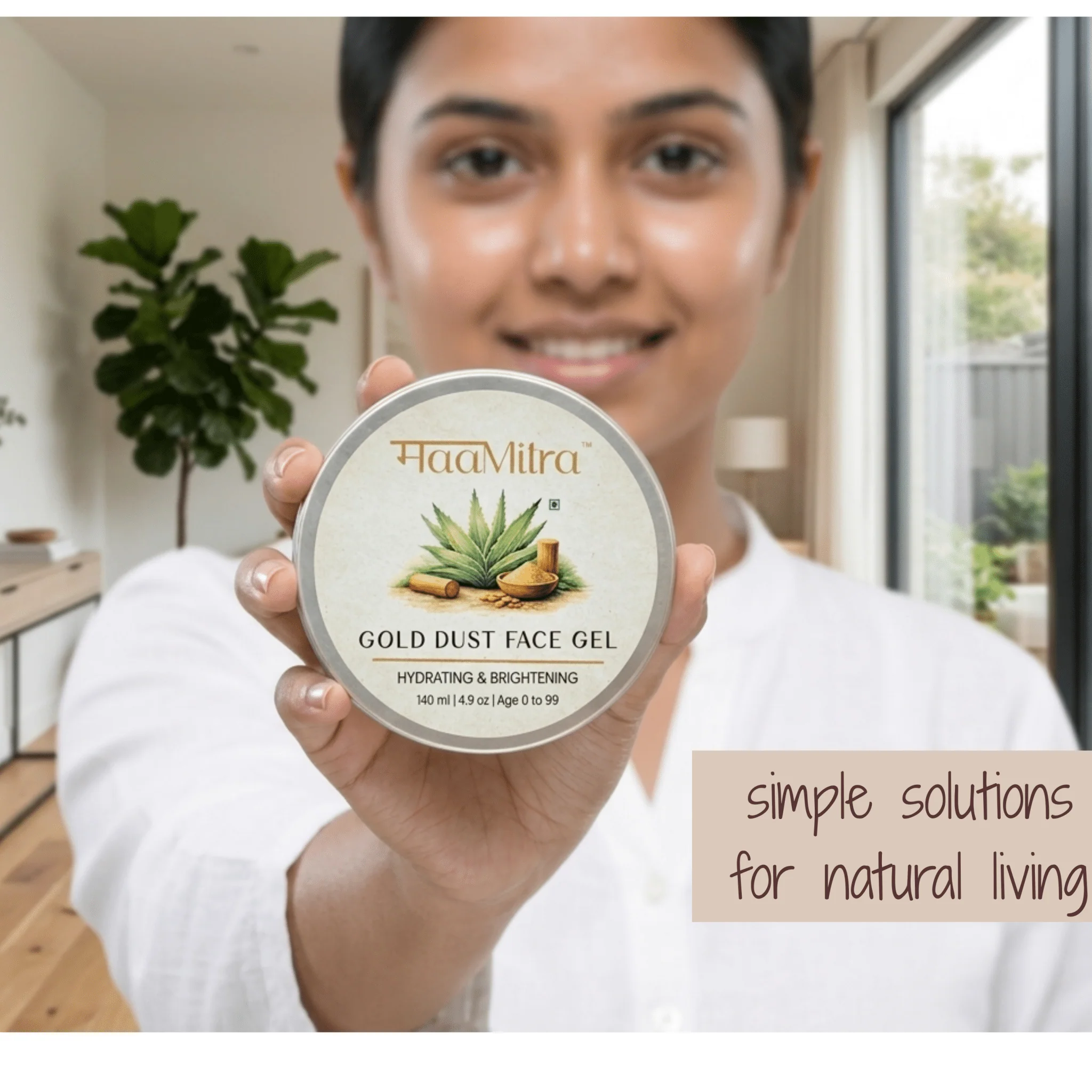 Gold Dust Face Gel | Hydrating & Brightening Face Gel For Glowing Skin - Image 2