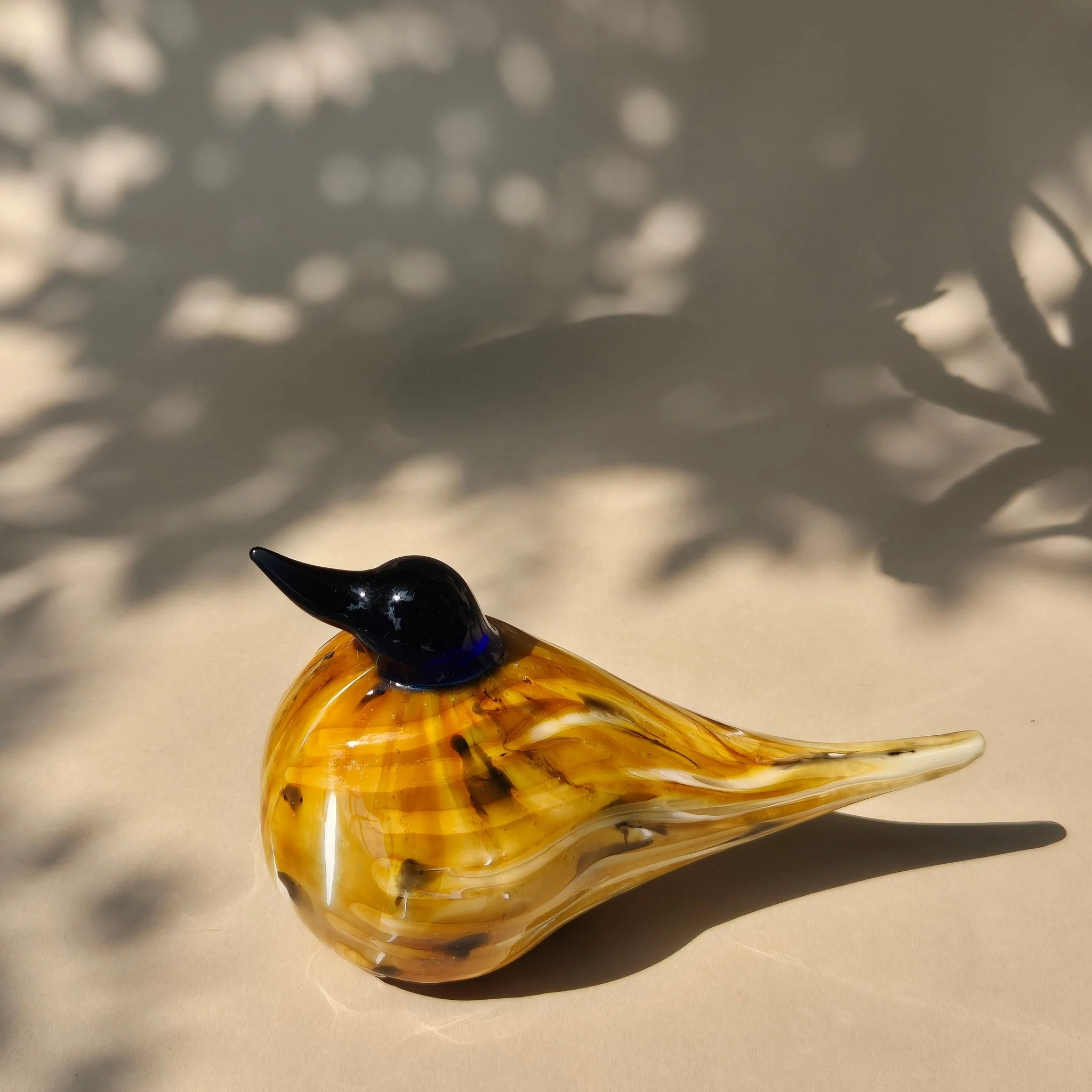 Golden Lark Glass Bird Figurine – Luxury Home Decoration - Image 2