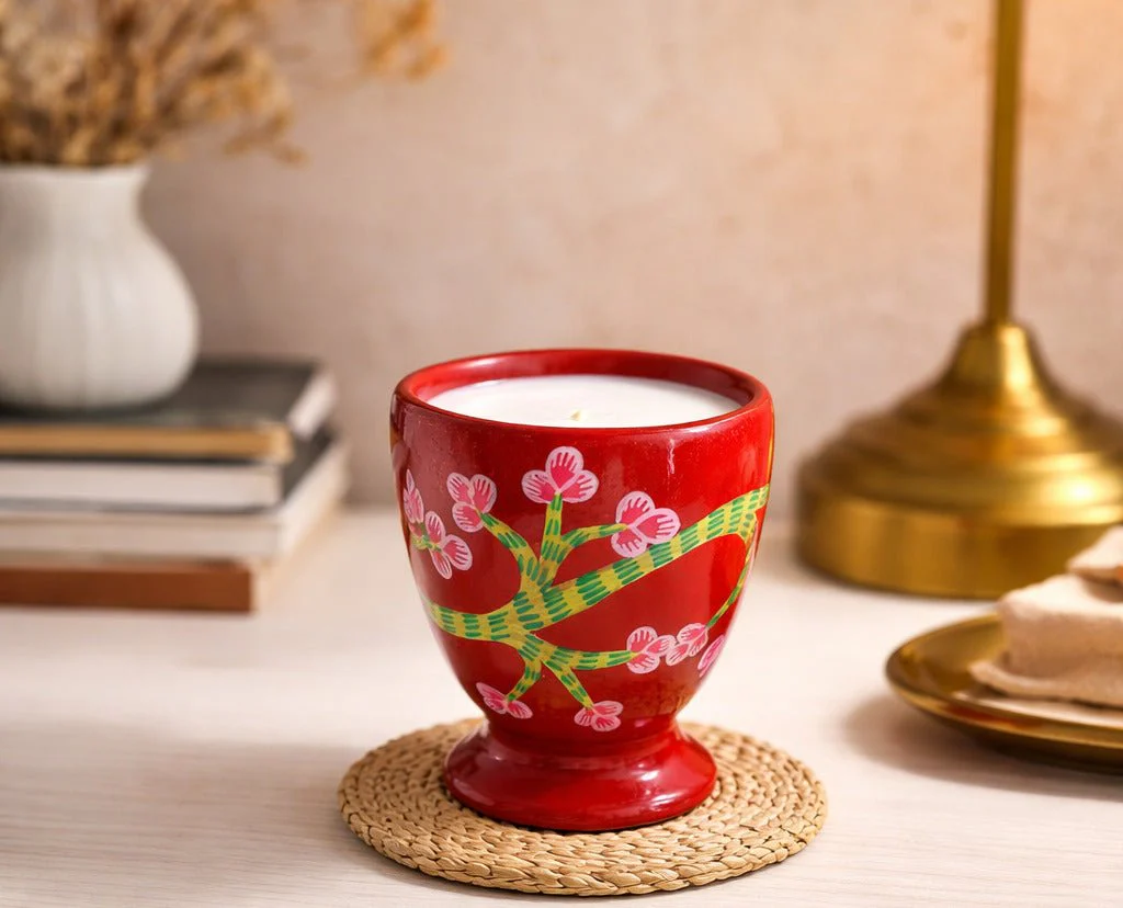 Gond Blossom Glow Candle Natural Resin Aromatic Candle - Image 3