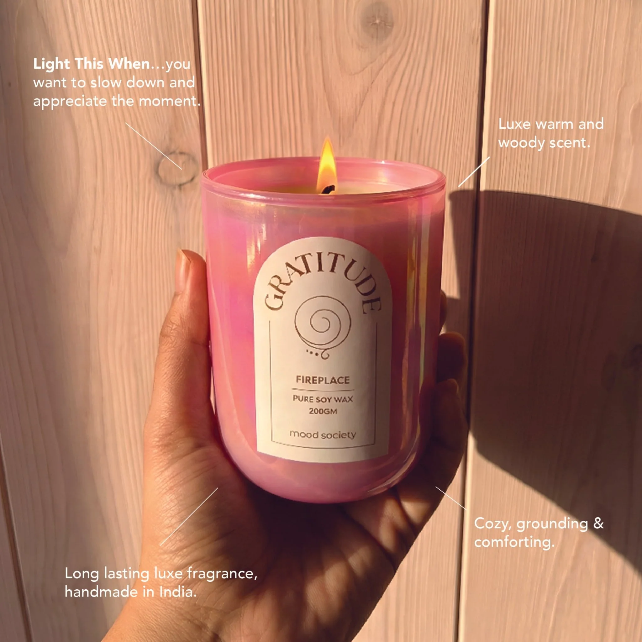 Gratitude Scented Candle | Handcrafted Aromatherapy Candle - Image 2